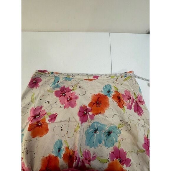 Avenue women’s floral linen blend skirt size 24 - Picture 3 of 5